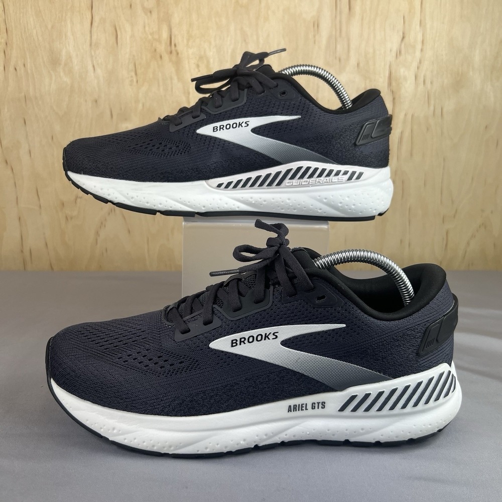 Brooks Ariel GTS 24 Womens Sz 11 Black White Support Running Shoes 1204141B016